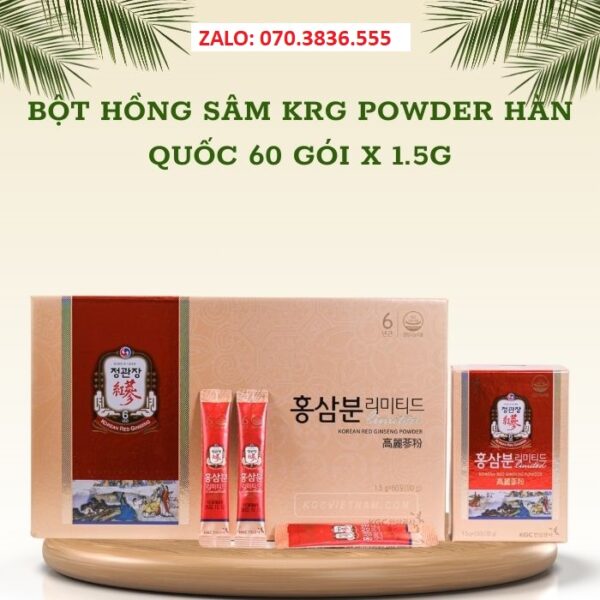 Bột Hồng Sâm KRG Powder Hàn Quốc 60 gói x 1.5g