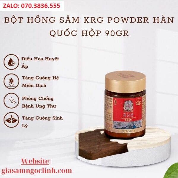 Bột Hồng Sâm KRG Powder Hàn Quốc Hộp 90gr