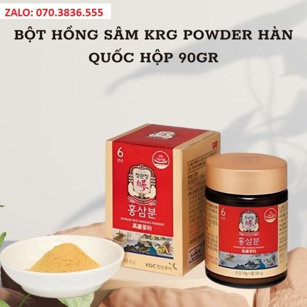 Bột Hồng Sâm KRG Powder Hàn Quốc Hộp 90gr