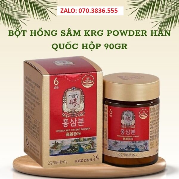 Bột Hồng Sâm KRG Powder Hàn Quốc Hộp 90gr