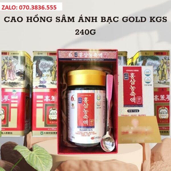 Cao Hồng Sâm Ánh Bạc Gold KGS 240g