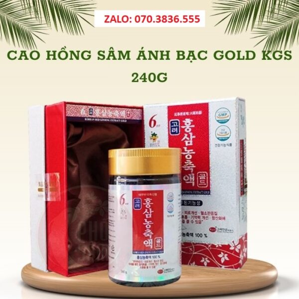 Cao Hồng Sâm Ánh Bạc Gold KGS 240g