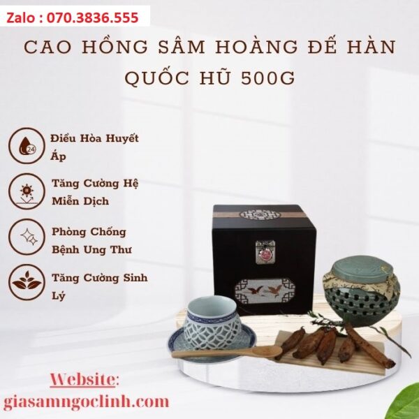 Cao Hồng Sâm Hoàng Đế Hàn Quốc Hũ 500g