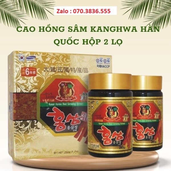 Cao Hồng Sâm Kanghwa Hàn Quốc Hộp 2 Lọ