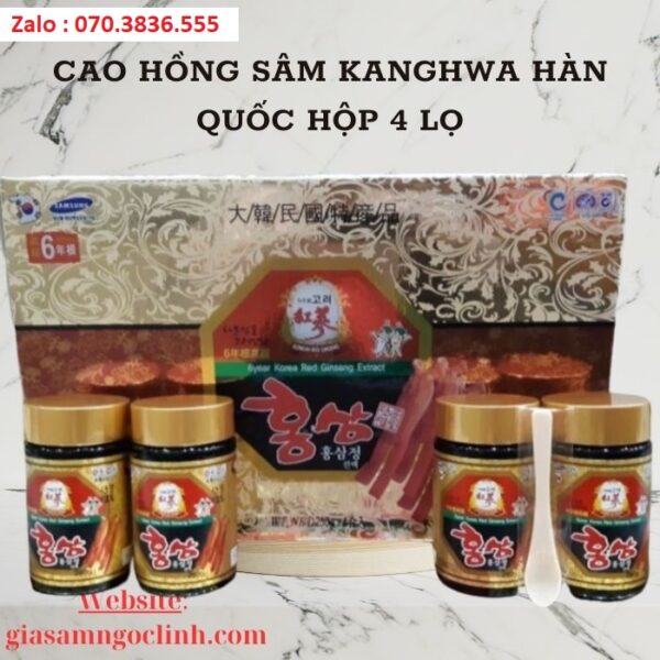 Cao Hồng Sâm Kanghwa Hàn Quốc Hộp 4 Lọ