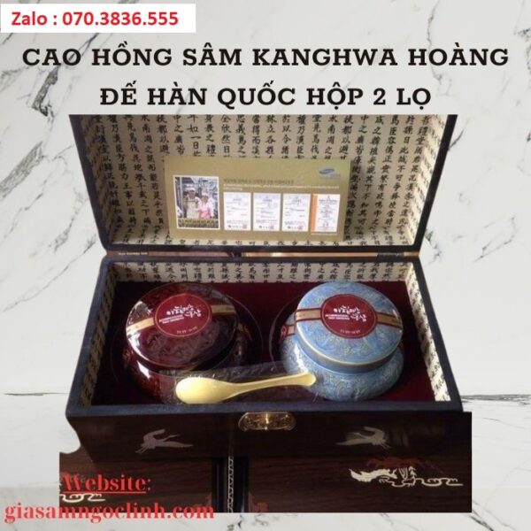 Cao Hồng Sâm Kanghwa Hoàng Đế Hàn Quốc Hộp 2 Lọ
