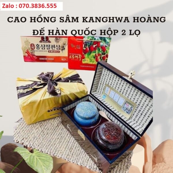 Cao Hồng Sâm Kanghwa Hoàng Đế Hàn Quốc Hộp 2 Lọ