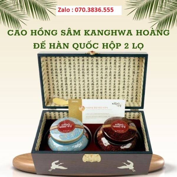 Cao Hồng Sâm Kanghwa Hoàng Đế Hàn Quốc Hộp 2 Lọ