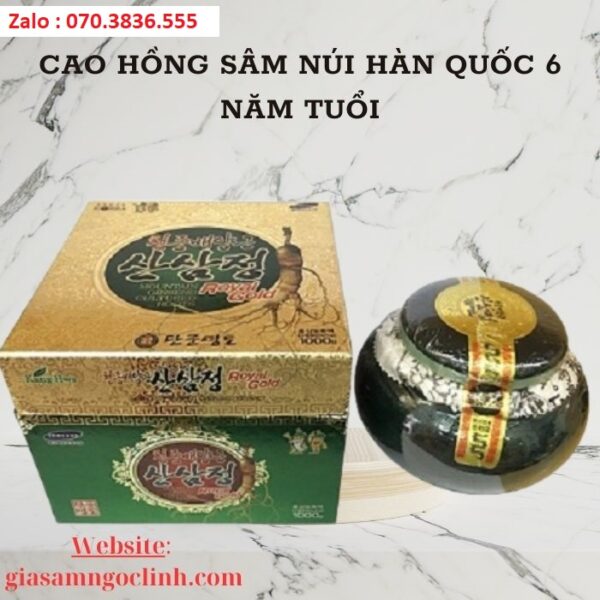 Cao Hồng Sâm Núi Hàn Quốc 6 Năm Tuổi