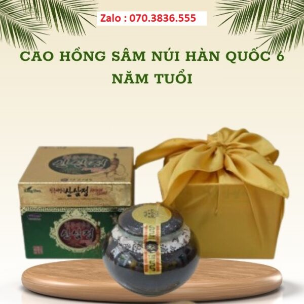 Cao Hồng Sâm Núi Hàn Quốc 6 Năm Tuổi