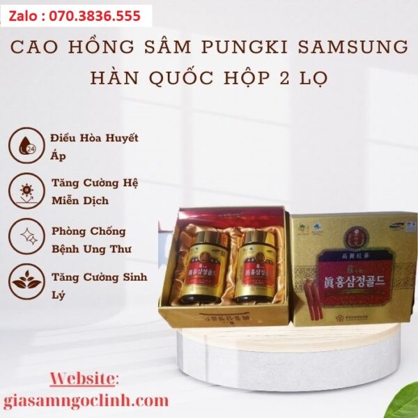 Cao Hồng Sâm Pungki Samsung Hàn Quốc Hộp 2 Lọ