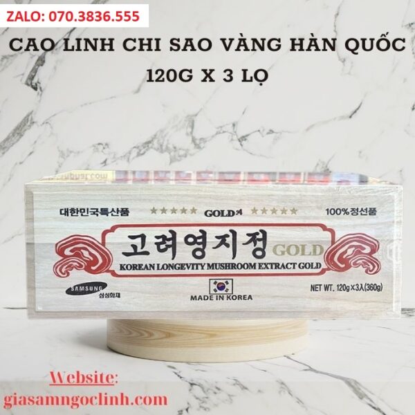 Cao Linh Chi Sao Vàng Hàn Quốc 120g x 3 lọ