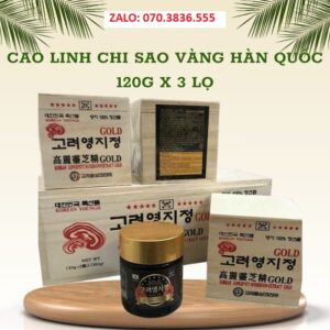 Cao Linh Chi Sao Vàng Hàn Quốc 120g x 3 lọ