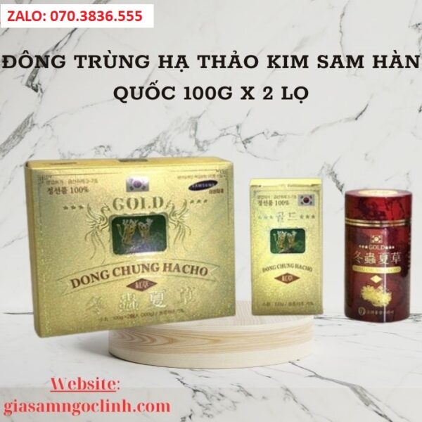 Đông Trùng Hạ Thảo Kim Sam Hàn Quốc 100g x 2 lọ