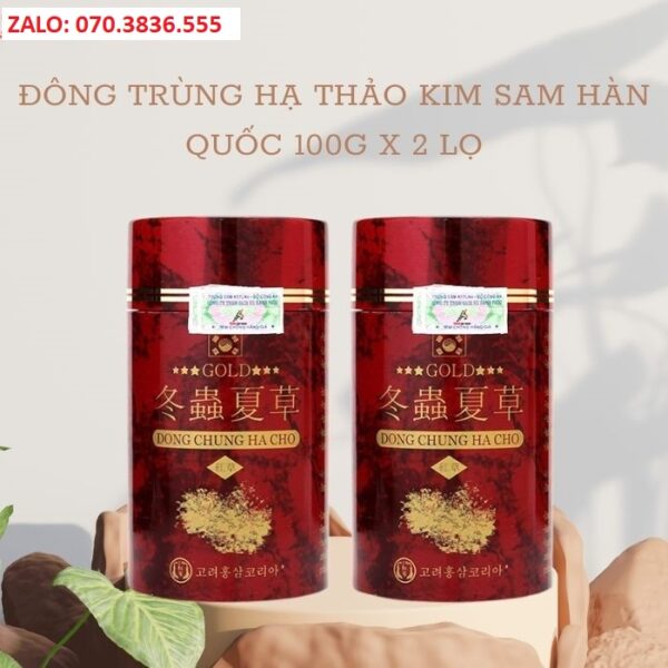 Đông Trùng Hạ Thảo Kim Sam Hàn Quốc 100g x 2 lọ