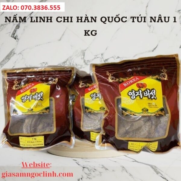 Nấm Linh Chi Hàn Quốc Túi Nâu 1 kg