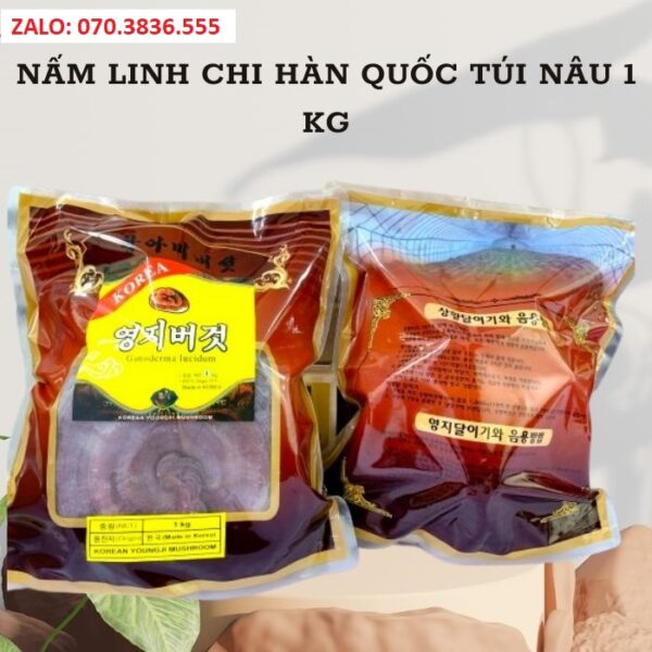 Nấm Linh Chi Hàn Quốc Túi Nâu 1 kg