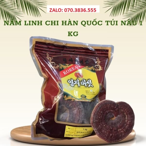 Nấm Linh Chi Hàn Quốc Túi Nâu 1 kg