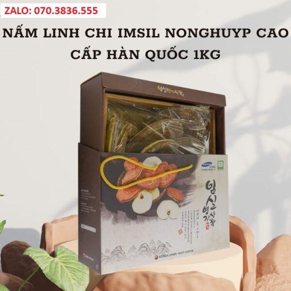 Nấm Linh Chi Imsil Nonghuyp Cao Cấp Hàn Quốc 1kg