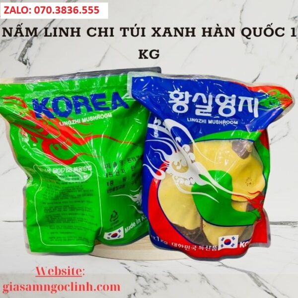 Nấm Linh Chi Túi Xanh Hàn Quốc 1 Kg
