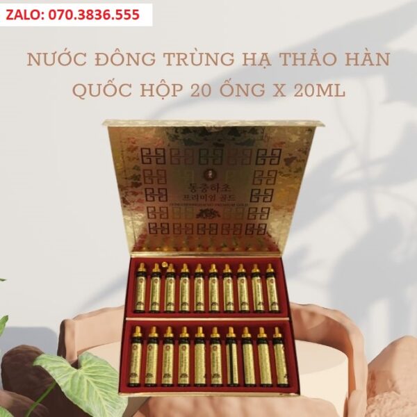 Nước Đông Trùng Hạ Thảo Hàn Quốc Hộp 20 Ống x 20ml