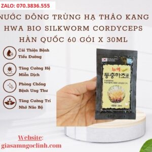 Nuoc Dong Trung Ha Thao Kang Hwa Bio Silkworm Cordyceps Han Quoc 60 goi x 30ml 1