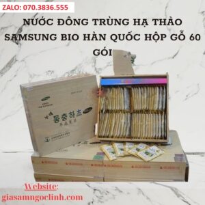 Nước Đông Trùng Hạ Thảo Samsung Bio Hàn Quốc Hộp Gỗ 60 Gói Nuoc Dong Trung Ha Thao Samsung Bio Han Quoc Hop Go 60 Goi 2