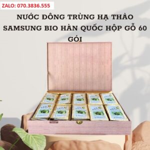 Nước Đông Trùng Hạ Thảo Samsung Bio Hàn Quốc Hộp Gỗ 60 Gói Nuoc Dong Trung Ha Thao Samsung Bio Han Quoc Hop Go 60 Goi 3