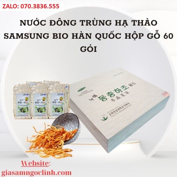 Nước Đông Trùng Hạ Thảo Samsung Bio Hàn Quốc Hộp Gỗ 60 Gói