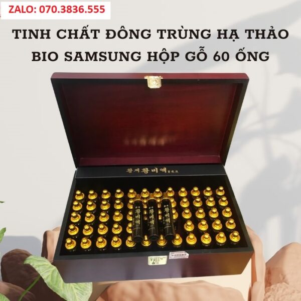 Tinh Chất Đông Trùng Hạ Thảo Bio Samsung Hộp Gỗ 60 ống