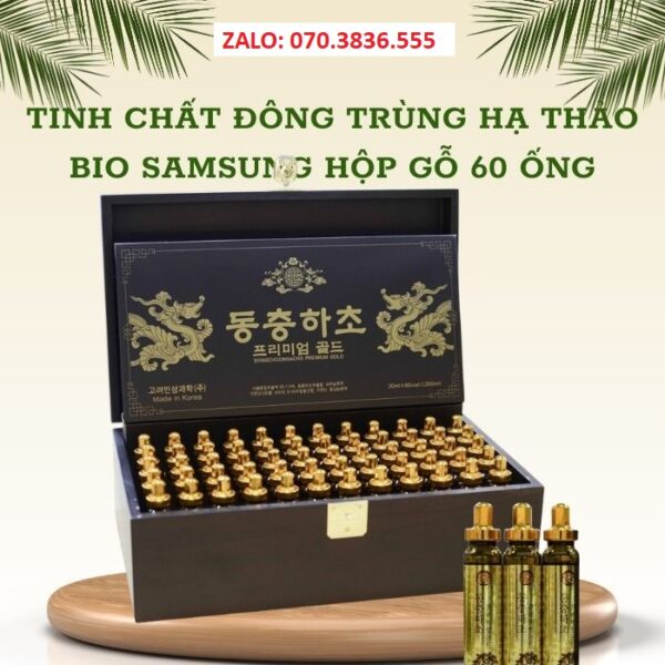 Tinh Chất Đông Trùng Hạ Thảo Bio Samsung Hộp Gỗ 60 ống