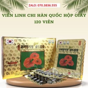 Viên Linh Chi Hàn Quốc Hộp Giấy 120 Viên