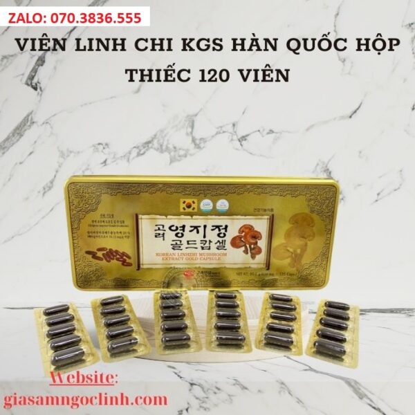 Viên Linh Chi KGS Hàn Quốc Hộp Thiếc 120 Viên