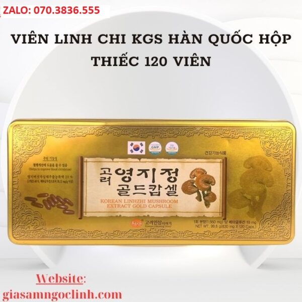 Viên Linh Chi KGS Hàn Quốc Hộp Thiếc 120 Viên