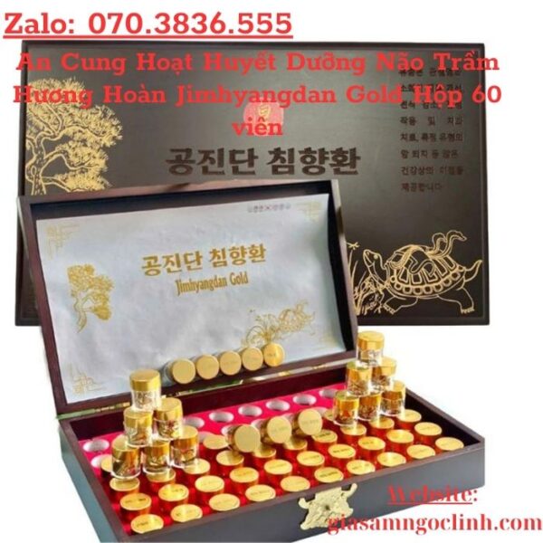 An Cung Hoạt Huyết Dưỡng Não Trầm Hương Hoàn Jimhyangdan Gold Hộp 60 viên