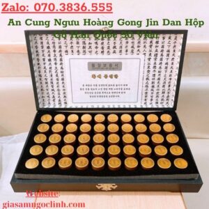 An Cung Ngưu Hoàng Gong Jin Dan Hộp Gỗ Hàn Quốc 50 Viên An Cung Nguu Hoang Gong Jin Dan Hop Go Han Quoc 50 Vien 2