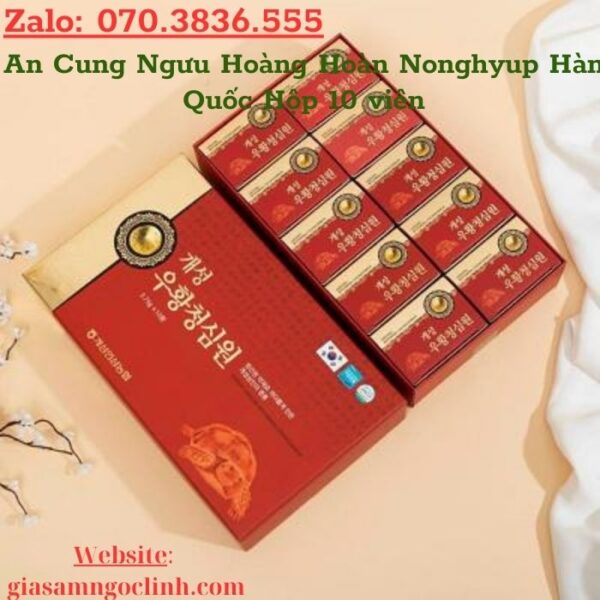 An Cung Ngưu Hoàng Hoàn Nonghyup Hàn Quốc Hộp 10 viên