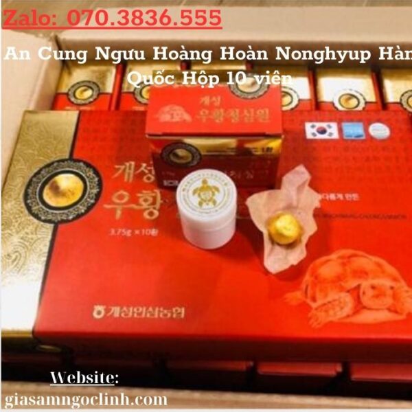 An Cung Ngưu Hoàng Hoàn Nonghyup Hàn Quốc Hộp 10 viên