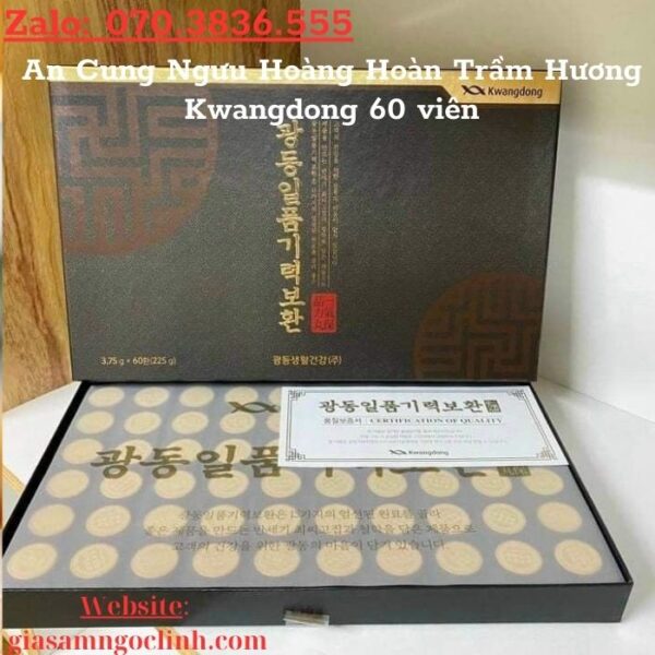 An Cung Ngưu Hoàng Hoàn Trầm Hương Kwangdong 60 viên