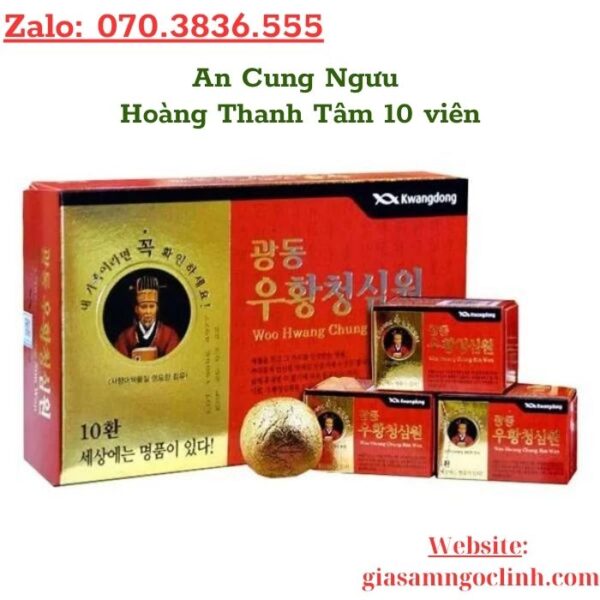 An Cung Ngưu Hoàng Thanh Tâm 10 viên