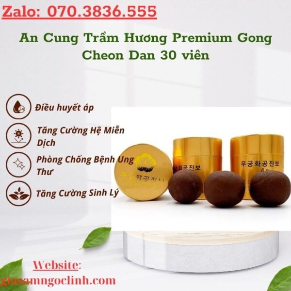 An Cung Trầm Hương Premium Gong Cheon Dan 30 viên