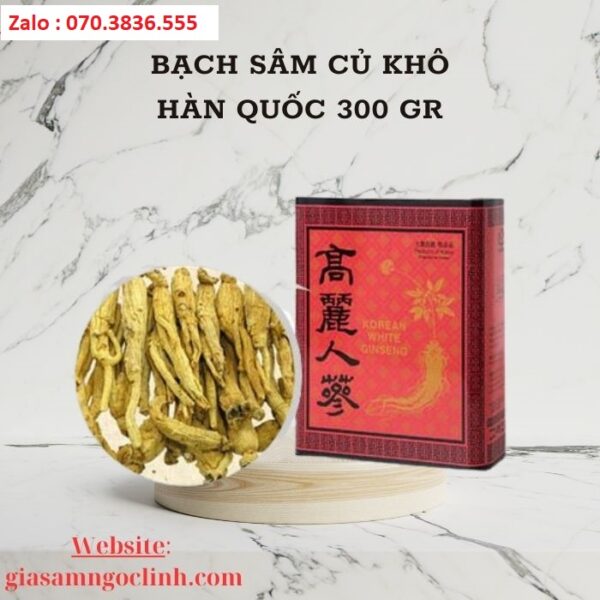 Bạch Sâm Củ Khô Hàn Quốc 300 gr