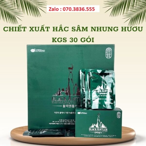Chiết Xuất Hắc Sâm Nhung Hươu KGS 30 gói