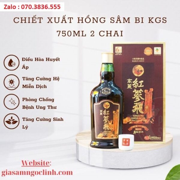 Chiết Xuất Hồng Sâm BI KGS 750ml 2 Chai
