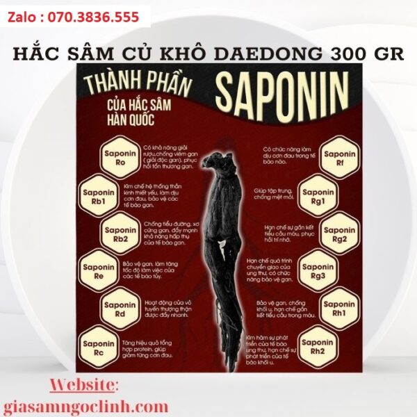 Hắc Sâm Củ Khô Daedong 300 gr