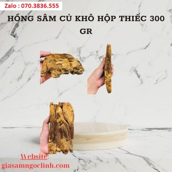 Hồng Sâm Củ Khô Hộp Thiếc 300 gr