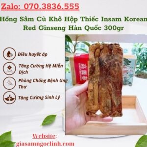 Hong Sam Cu Kho Hop Thiec Insam Korean Red Ginseng Han Quoc 300gr 1