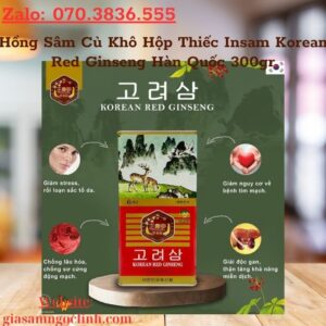 Hong Sam Cu Kho Hop Thiec Insam Korean Red Ginseng Han Quoc 300gr 2