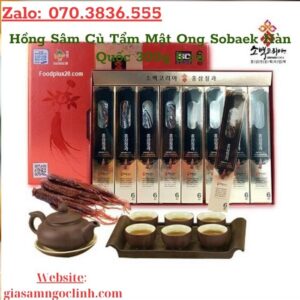 Hồng Sâm Củ Tẩm Mật Ong Sobaek Hàn Quốc 300g 8 củ Hong Sam Cu Tam Mat Ong Sobaek Han Quoc 300g 8 cu 2