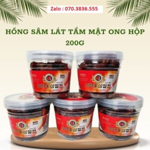 Hồng Sâm Lát Tẩm Mật Ong Hộp 200g